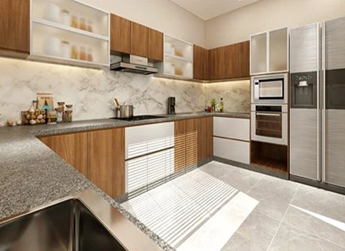 Modular Kitchen With Chimney & Hob*