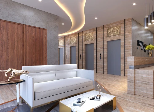 Airconditioned Arrival Lobby in Residential Tower & Club