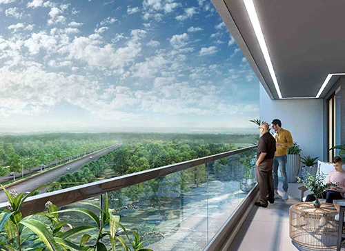 Long Balcony with Railing
